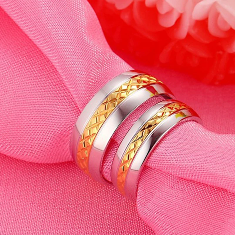 Fashion Lead & Nickel Free Stainless Steel Couple Rings Set Jewelry Ring for Men Women Engagement Wedding Ring VR313