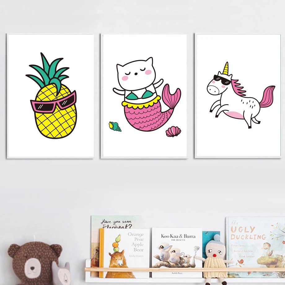 US $1 98 OFF Gadis Room Dekorasi Lukisan Kanvas Kucing Nanas Kartun Unicorn Poster Dan Cetakan Dinding Gambar Seni Nordic Style Kids US $1 98 OFF Gadis Room Dekorasi Lukisan Kanvas Kucing Nanas Kartun Unicorn Poster Dan Cetakan Dinding Gambar Seni Nordic Style Kids