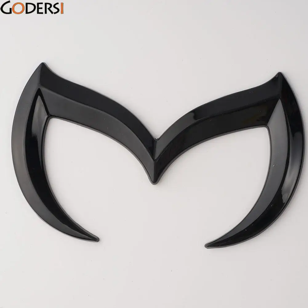 For Mazda 3D Metal Black Bat Batman Front Rear M Emblem Logo Badge Sticker Decal