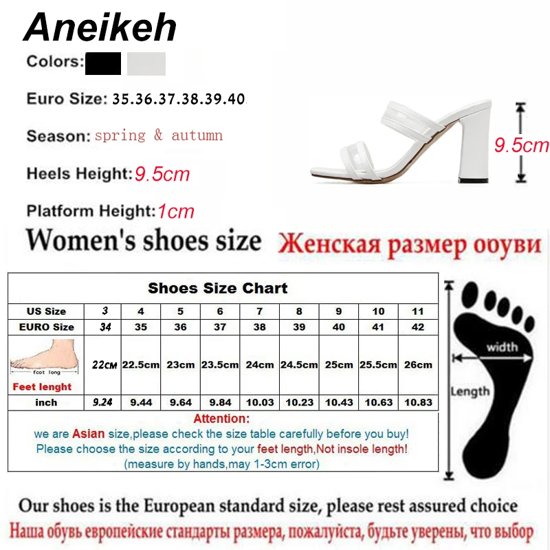 Aneikeh/пикантные женские шлепанцы; классические женские летние шлепанцы из флока на Высоком толстом каблуке; Повседневная или Уличная обувь