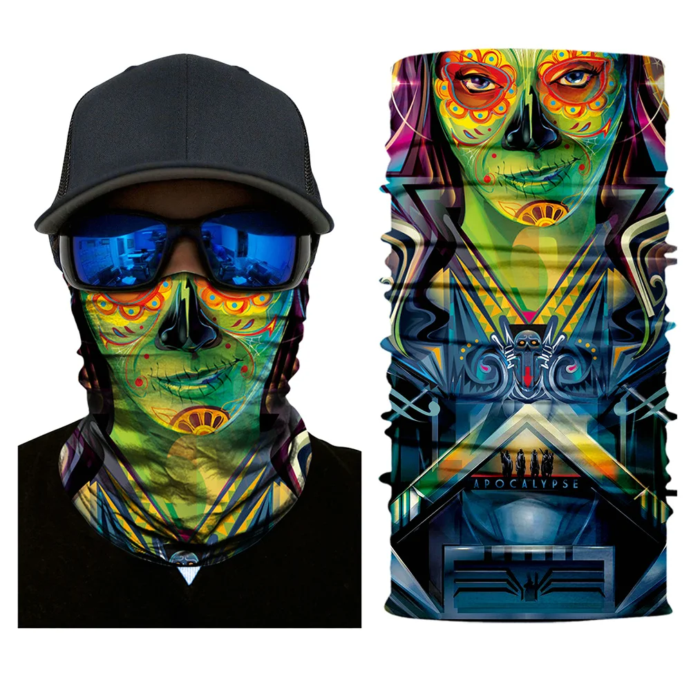 Cycling Face Moto Masks Balaclava Tactical Durag Full Protective Mask Unisex Cool Ghost Skull Mascara Motor masque | Автомобили и