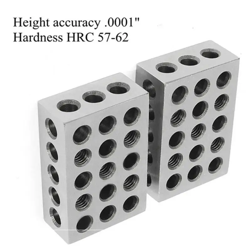 1 Matched Pair Ultra Precision 1-2-3 Blocks 23 Holes .0001/" Machinist 123 Jig