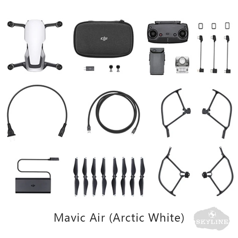 Взлетно-посадочная площадка для DJI Mavic Air/Mavic Air Fly больше комбо Дрон с разрешением 4K 100 Мбит/с видео 3-осевому гидростабилизатору Камера 4 км удаленного Управление с временем полета 21 мин - Цвет: Mavic Air White