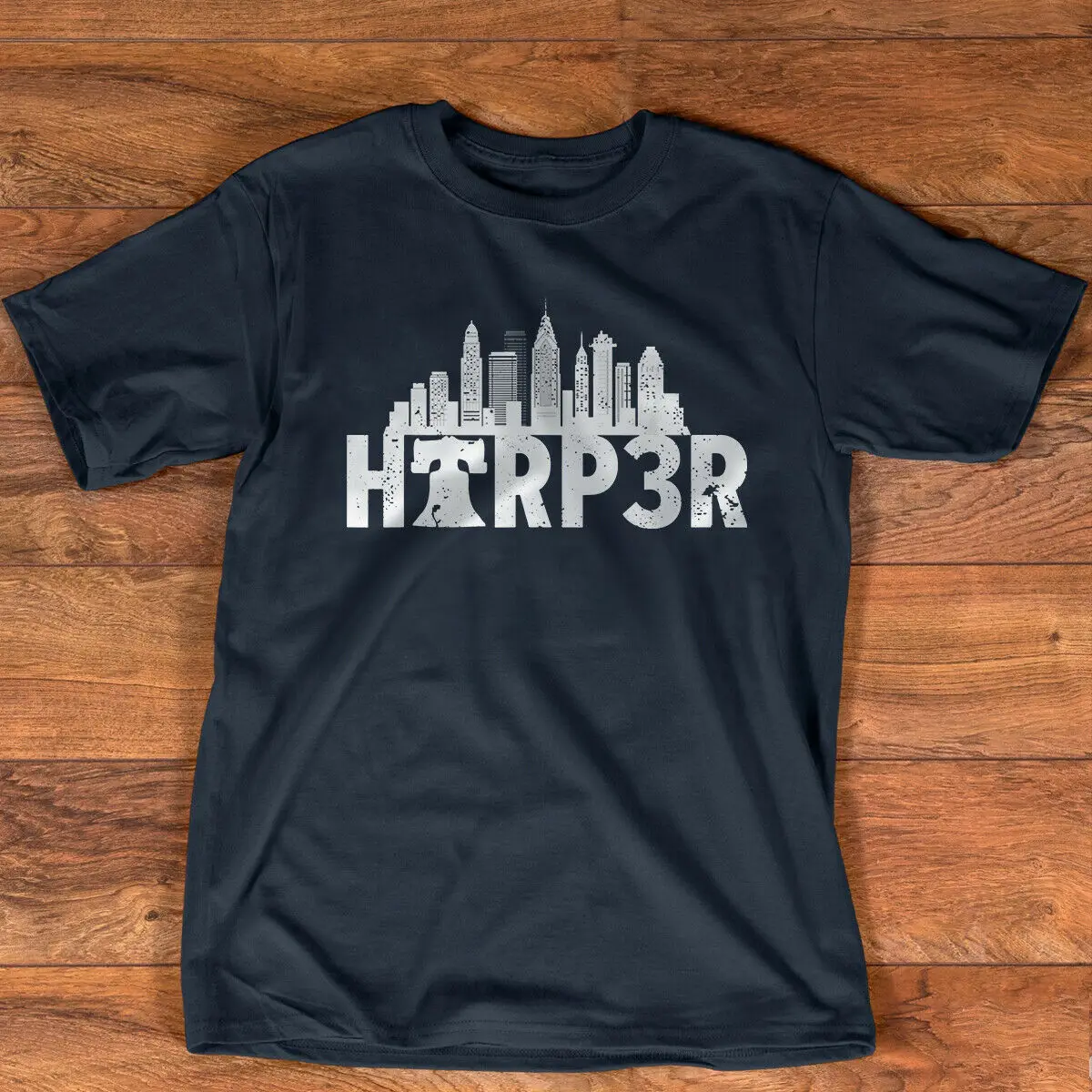 

White Harper Make Philly Great Again Liberty Bell Funny T Shirt Baseball Harper