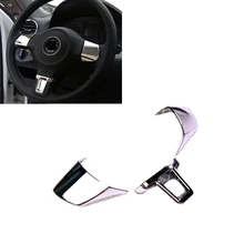 Jeazea ABS Chrome Руль Накладка Стикеры для Volkswagen VW Гольф 6 Mk6 Мужские поло Jetta MK5 2009 2010 2011 мужские поло Бора Sagitar