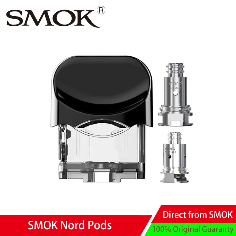 New in!! Smok Nord pod 3ml capacity vape pod with replacement mesh and regular coils for Smok Nord kit
