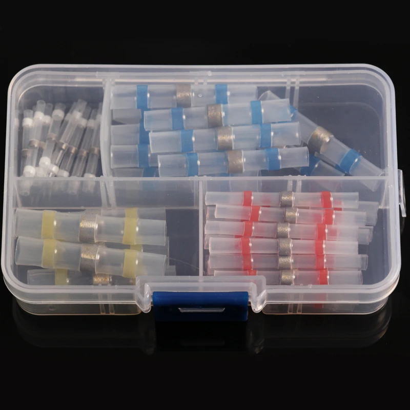 

50PCS Waterproof Seal Solder Heat Shrink Sleeve Cable Wire Terminals Assorted Butt Connectors Insulated Terminators