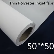 50in полотно для струйной печати, полиэстер белый холст 120 г