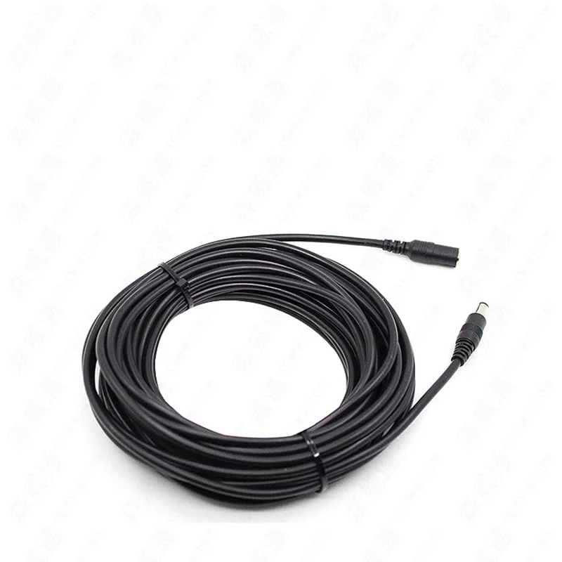 

Monitor camera power extended line solar panel LED C5.5X2.1mm 10M length cord Copper wire line work with cctv adapter