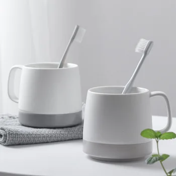 

Bathroom Tumblers Toothbrush Cup Wash Gargle Suit Cup High Quality Decorative Water Mug Ceramic Bathroom Accessories 14