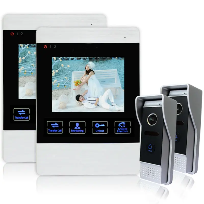 Homefong Wired Video Doorphone Video Systems 4'' inch Monitor
