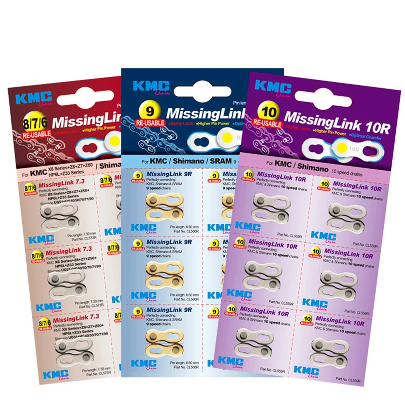 

KMC original Road MTB Bicycle Chain Link Missing Link 6/7/8/9/10/11 speed one pair Gold Silver for Shimano