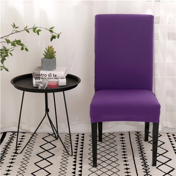 Однотонная накидка на стул из спандекса, для столовой, эластичный чехол для сиденья, защитный чехол для ресторана, Banquet34 - Цвет: Color 23