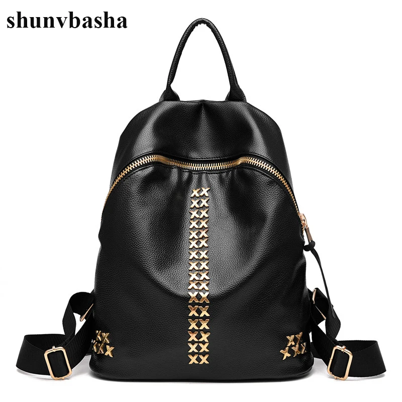 

2017 Luxury Brand Leather School Bag For Teenage Girls Casual Top-handle Backpack Mochila Escolar Ladies Fashion Backpacks Women