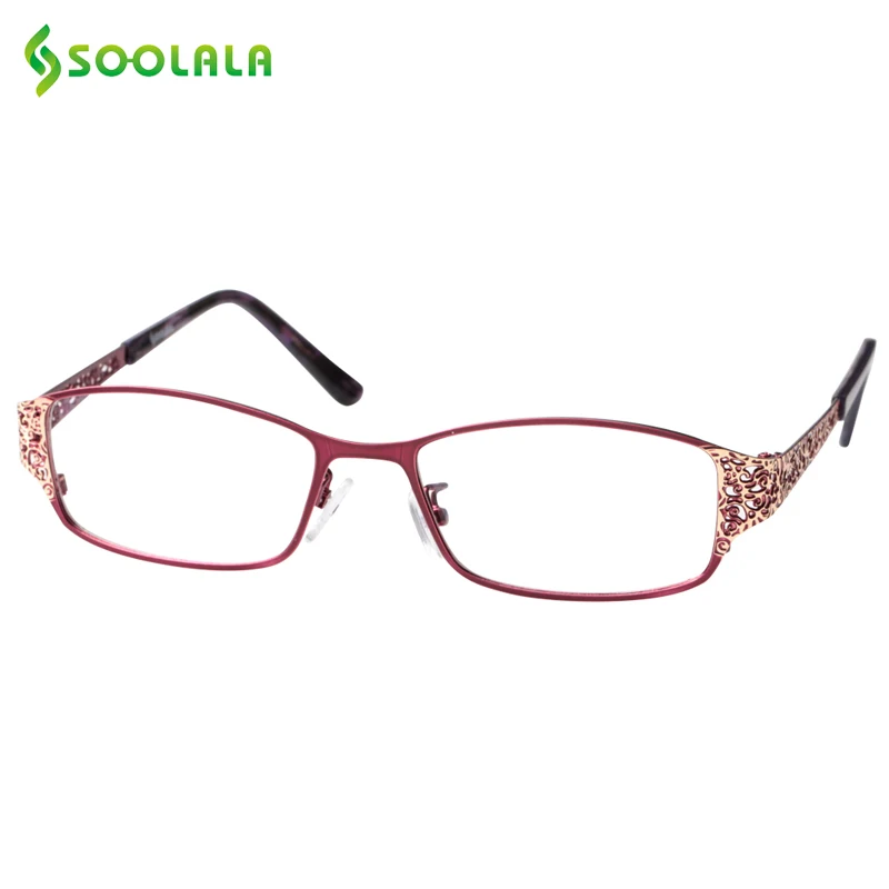 Billig SOOLALA Lesebrille Frauen Männer Hohl Arm Voller Umrandeten Lesebrille Dioptrien Presbyopie Brille + 0,5 1,5 1,75 2,25 zu 5,0