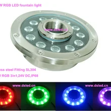 DHL, 5 шт./комплект, IP68 36 Вт RGB фонтан со светодиодным освещением, RGB подводный светодиодный свет, DS-10-38-36W-RGB, 24 В DC, 12*3 Вт RGB 3в1
