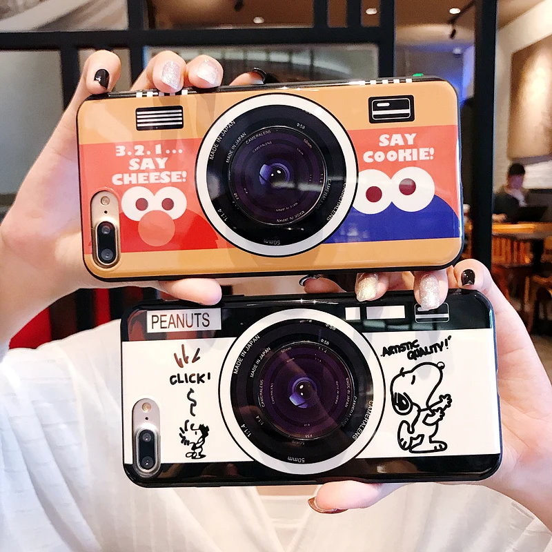

Cartoon Camera Air Bag Cell Phone Bracket TPU Case For iPhone XS XR XS MAX Case For iPhone X 6 6S 7 8 Plus Case
