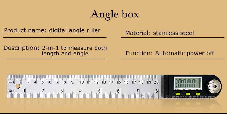 Портативный 200 мм Цифровой угломер Инклинометр электронный угломер цифровой угломер из нержавеющей стали угловая линейка