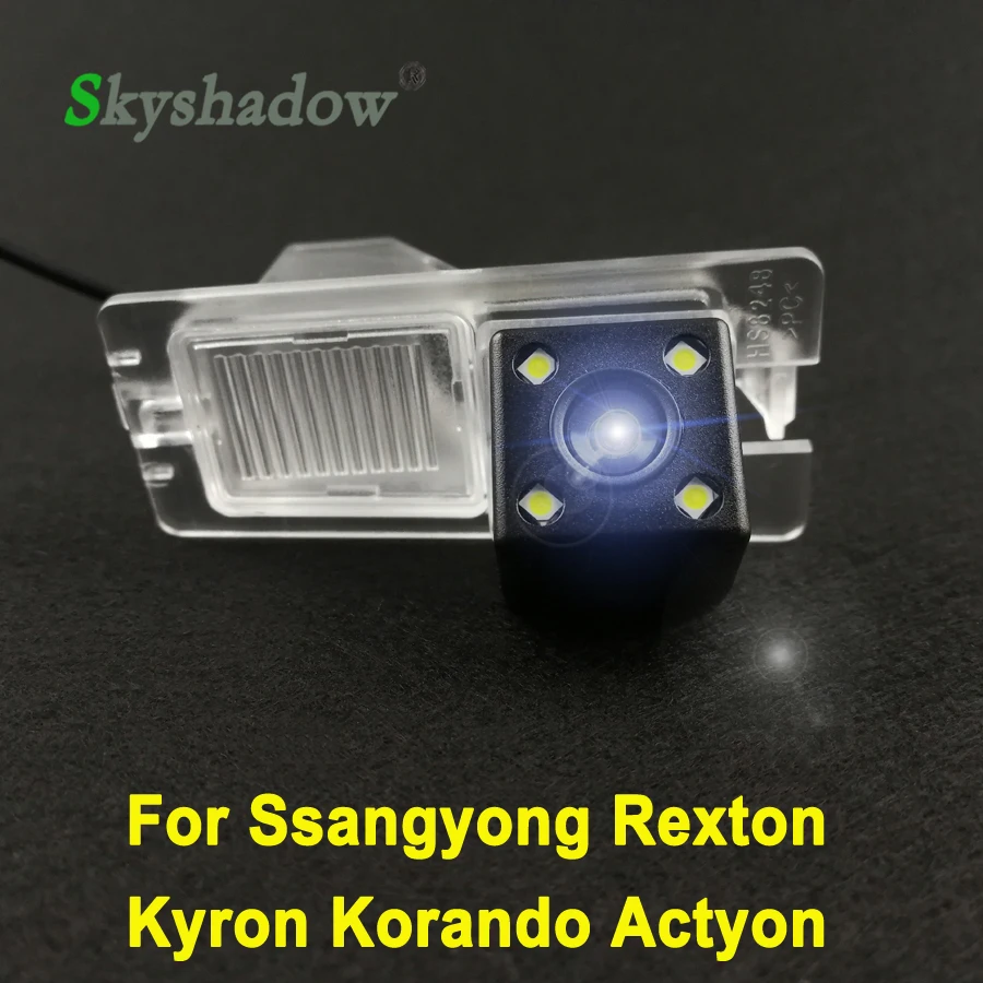 

HD Car CCD 4 LED Night Vision Backup Rear View Reversing Camera Waterproof Parking For Ssangyong Rexton Kyron Korando Actyon