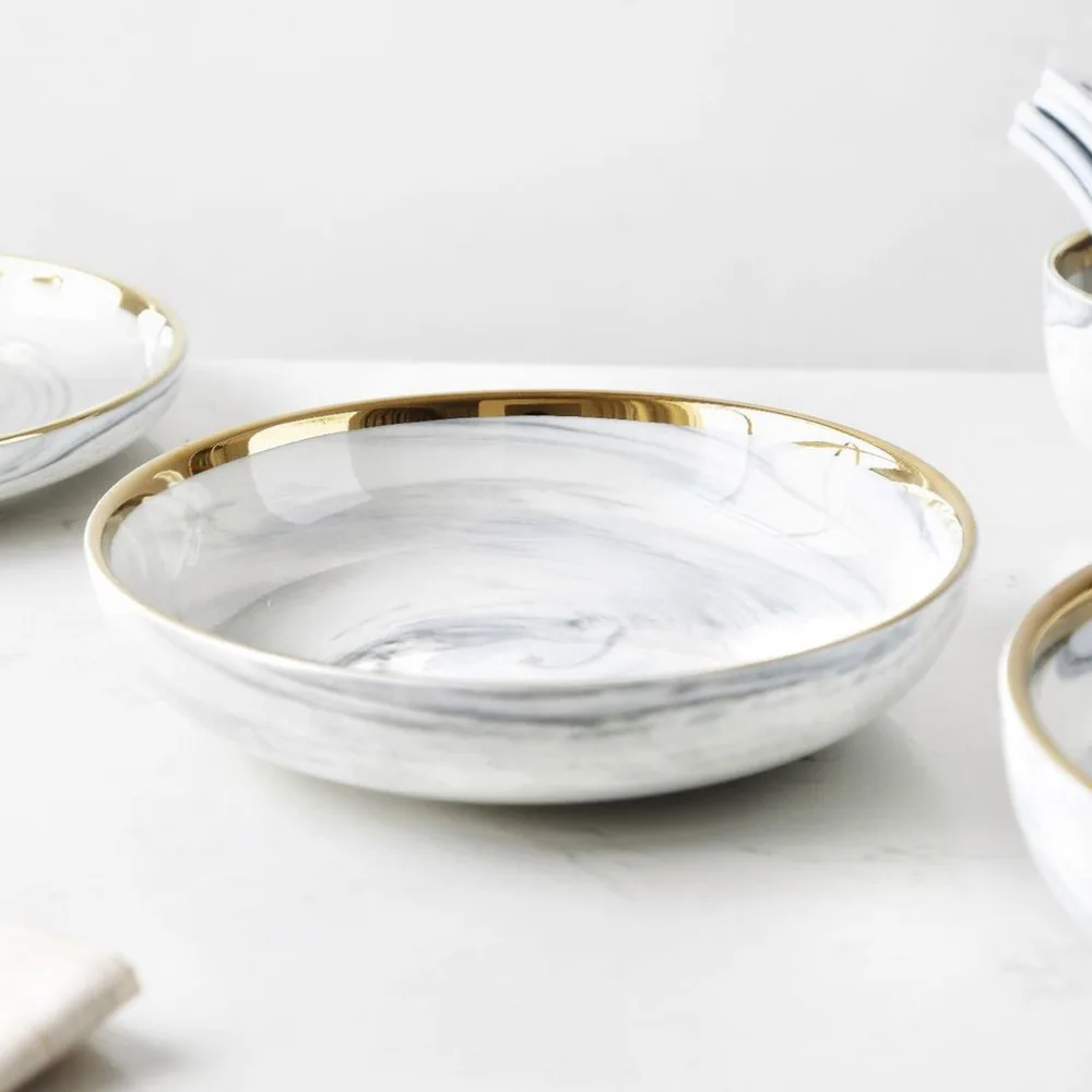 1 шт мраморный узор фарфоровая тарелка керамическая обеденная тарелка, столовая посуда столовый сервиз Пномпень изысканный ход посуда с фактурой мрамора капля