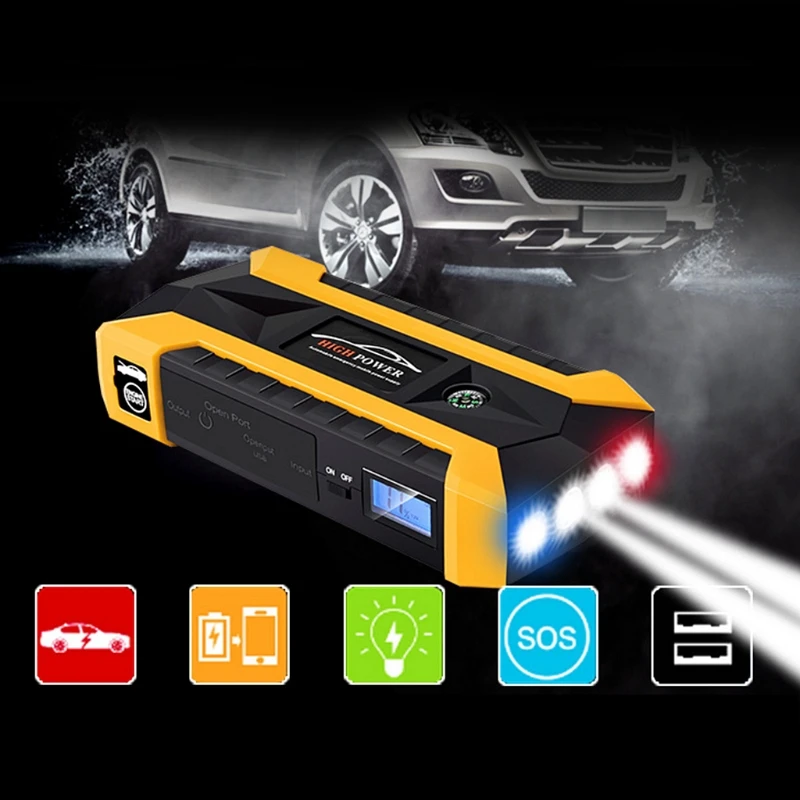 New 1 Set 89800mAh 4 USB Portable Auto Car Jump Starter Pack Booster Charger Battery Power Bank UK / AU Plug DC 12V New 1 Set 89800mAh 4 USB Portable Auto Car Jump Starter Pack Booster Charger Battery Power Bank UK / AU Plug DC 12V