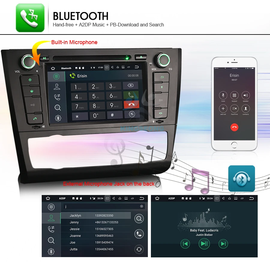 Sale Autoradio Android 7.1 DAB+ GPS WiFi Bluetooth Car CD DVD Navi for BMW 1 Serie E81 E82 E87 E88 Door Hatchback Coupe Convertible 22