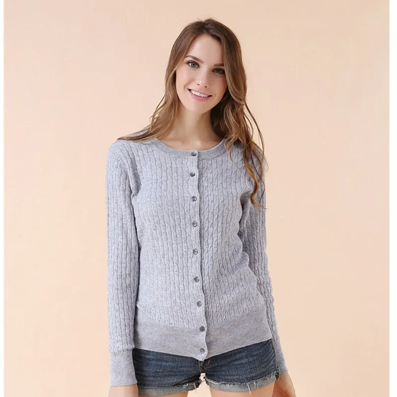

New Round Neck Cashmere Sweater Sweater Cardigan Fashion Coat Sweater Women twist Short Paragraph Wild Knit Sweater