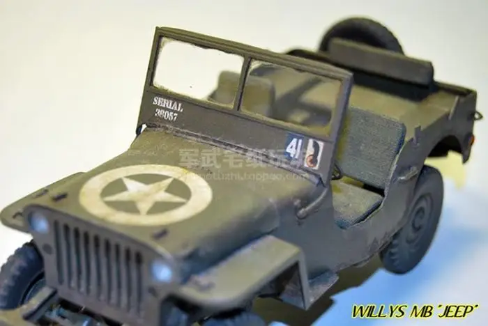 Вторая мировая война джип Willys3D Бумажная модель сделай сам