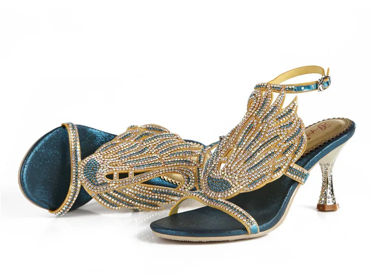 G-sparrow 2018 New Fashion Elegant Wedding High Heel Peep Toe Sandals Female Diamond Sexy Stiletto Rhinestone Womens Shoes12