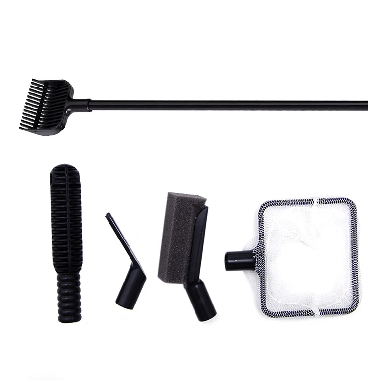 

1 Set Muilti-Function 4 In 1 Aquarium Fish Tank Cleaning Tool Fork Gravel Rake Acessorios Para Aquario Fishing Net Sponge