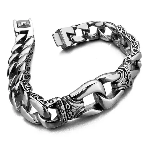 Hot sale Silber Dragon Chain 316L Stainless Steel Boy's Bracelet Silver Tone mens boys bracelet Free Shipping B#37 | Украшения и