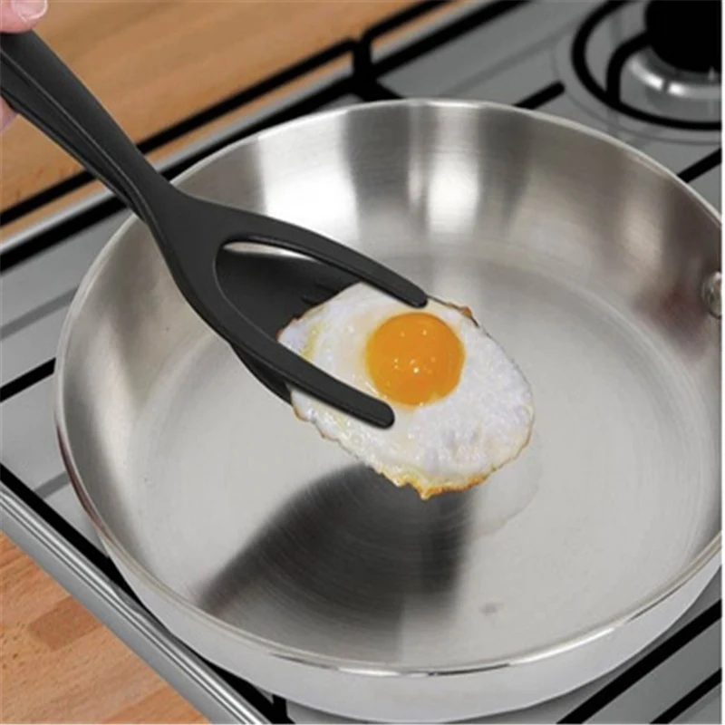 

Silicone egg spatula two-in-one pancake toast omelette turn over scoop kitchen tool