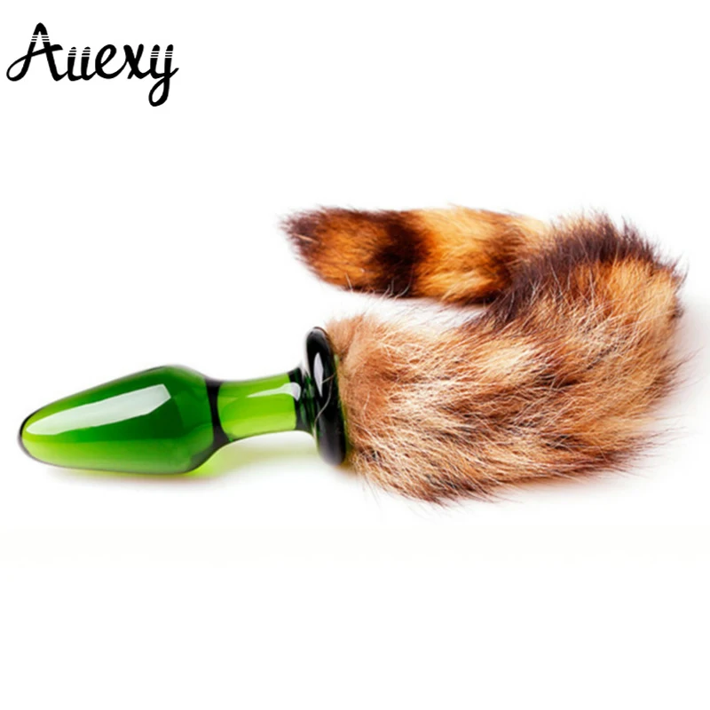 AUEXY-Glass-Anal-Plug-Fox-Tail-Butt-Plugs-Ass-Massage-Animal-Buttplug-Adult-Sextoys-for-Couples
