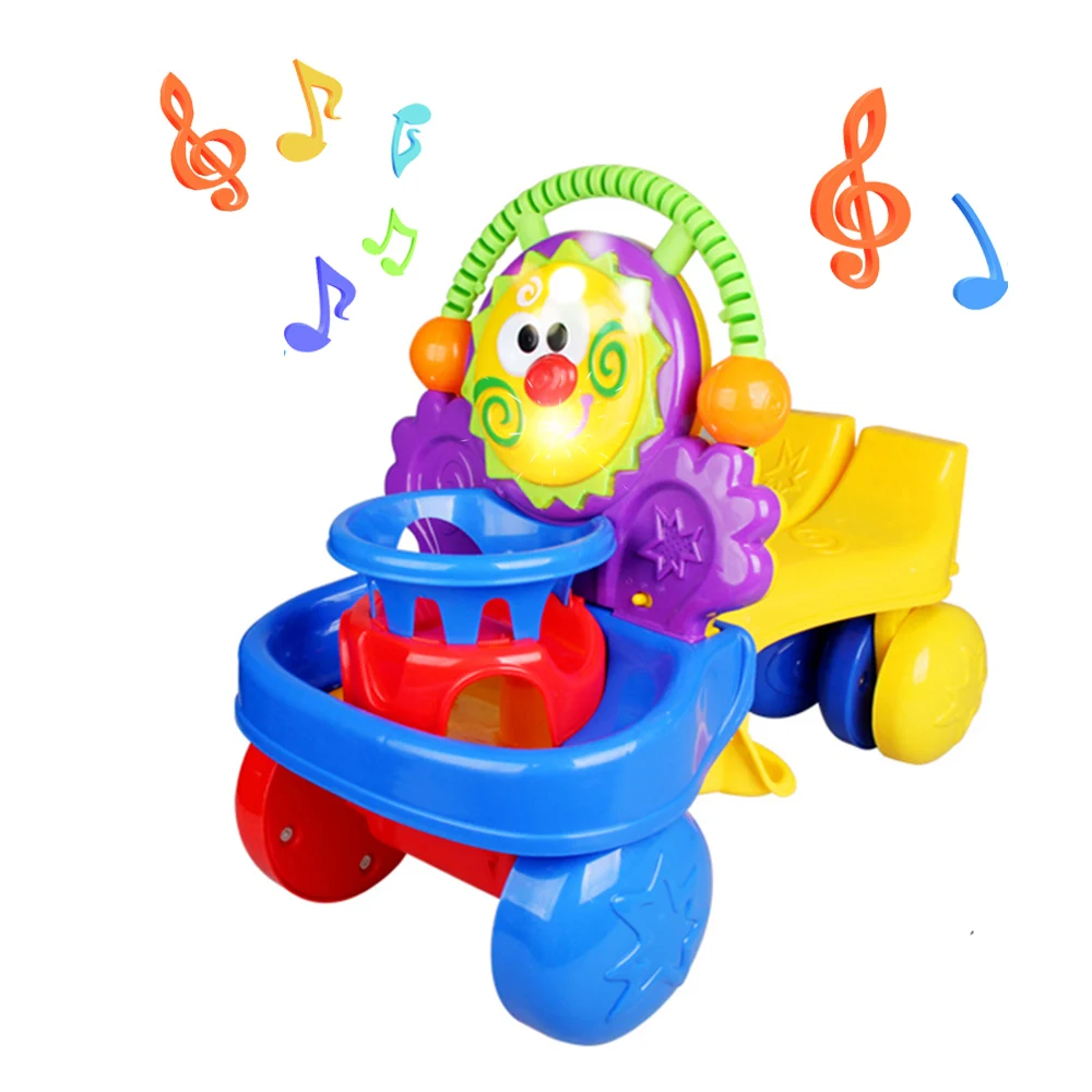 

Baby Walker With Light & Musical First Step Walk Learning Car 9+Month Toddler Push Toy Early Educational Activity Toys