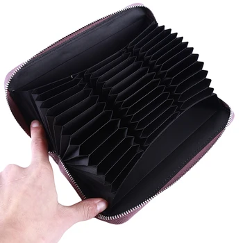

Multi-function ID Card Holder Package Passport Bag Large Capacity Multi-card PU Leather Business Card Package