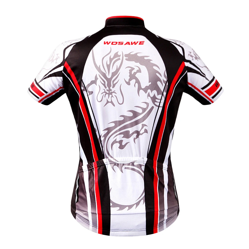 Jual Wosawe Pria Sepeda Jerseys Pendek Camisa Ciclismo Preto E Branco Bersepeda Jersey Clotheing Motorcross MTB Menjalankan Kebugaran Reflektif