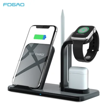 

10W Wireless Charger Stand 3 in 1 Qi Fast Charging For Airpods iPhone 11 XS XR X 8 Samsung S10 S9 Holder for Apple Watch 5 4 3 2