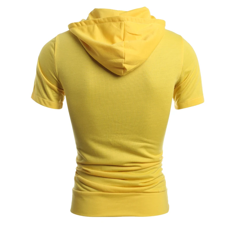 Summer Men t Shirts 2018 Fashion Slim Tops Tees Hooded Short Sleeve T Shirt Mens Clothing Casual Tee Shirts Men's brand t-shirts