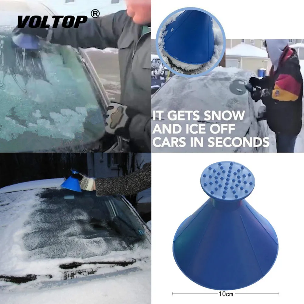 

Remover Magic Shovel Ice Scraper Cone Shaped Outdoor Winter Car Tool Snow Windshield Funnel High Qualiy 11.30