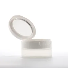 1pcs empty loose powder jar with sifter Screw cap Cosmetic plastic powder compact with mirror Makeup case Travel subpackage Box