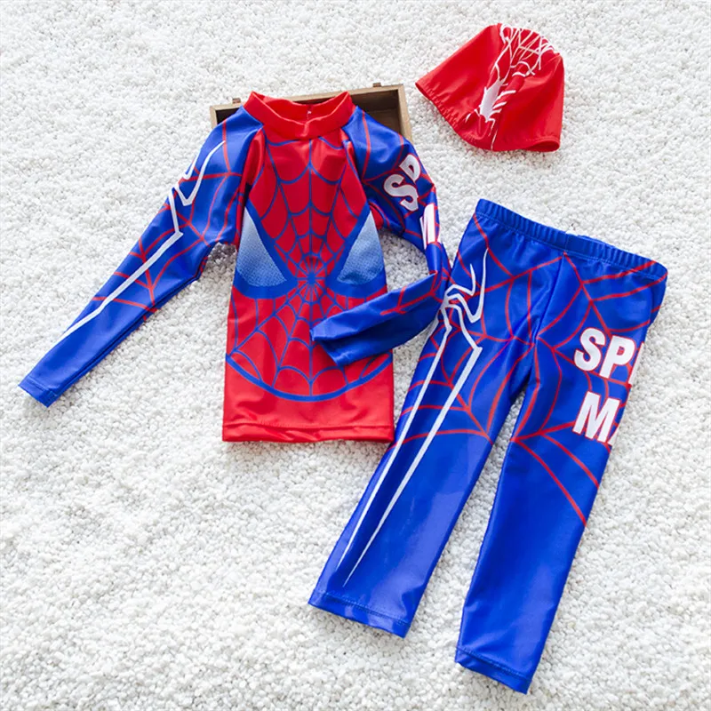

2019 New Children's Swimwear Boys Baby Sunscreen Boy Split Cartoon Warm Quick-Drying Boy Swimsuit Swimwear Free Shipping