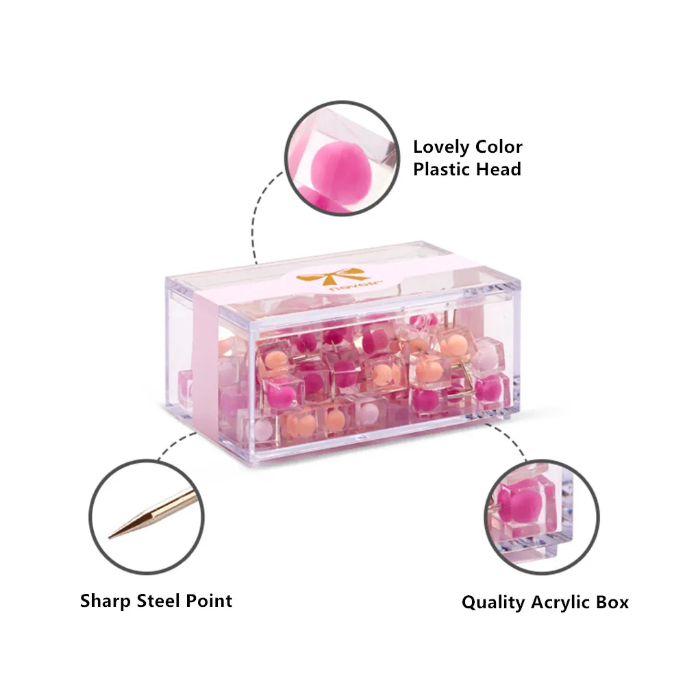 Pink Style Thumbtacks Push Pins