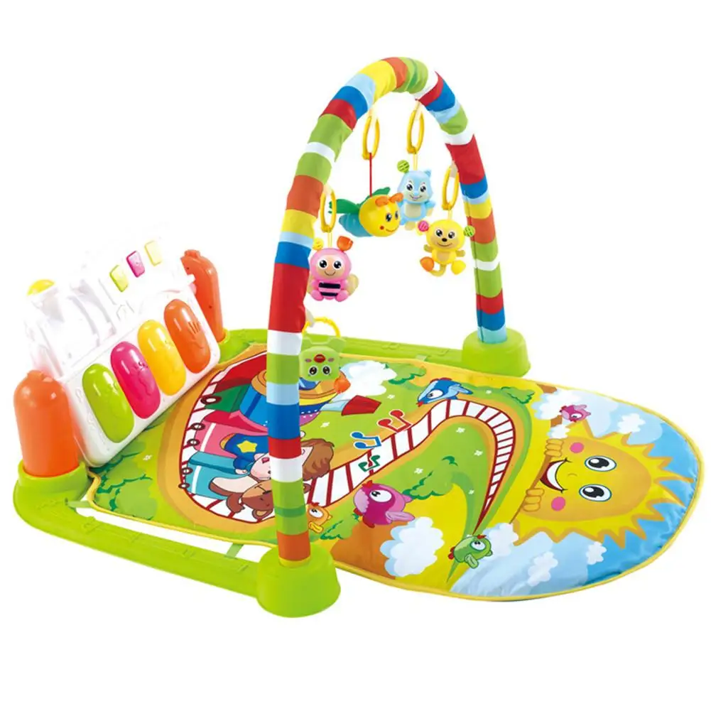 Rack de Brinquedos Esteira do Jogo com o Teclado de Piano da Música do Bebê de Fitness Presente para as Crianças Bebê Ginásio Puzzles Educativos de Fitness Infantil Tapete Mat 8 Bebê Ginásio Puzzles Mat Rack De Brinquedos