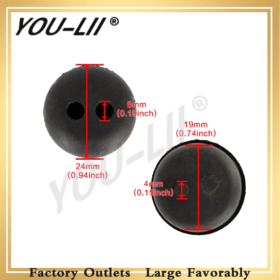 

YOULII 5/10 PCS 2 Hole 20mm Rubber Grommet For String Craftsman Trimmer Lawn mower Chainsaw Blowers Brush Cutter Fuel Tank