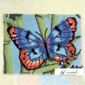 

Latch Hook Rug Kits Unfinished Crocheting Tapestry Yarn Needlework Cushion Set for Embroidery Carpet Three Home Decor