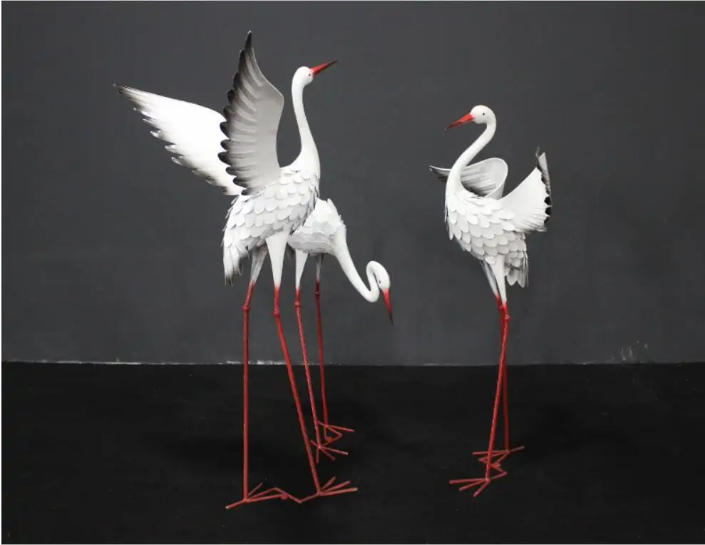 

3pcs Wedding props iron flamingo Shop window decorations