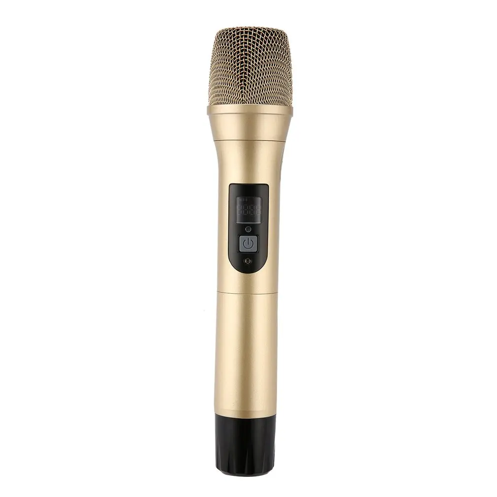 

Dual Channel VHF Wireless Handheld Microphone System with Echo with 1 Receiver 6.35mm Audio Cable Univeral Microphone