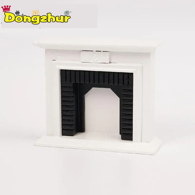 

Dongzhur 1:12 For Miniature Dollhouse Exquisite Wooden House White Fireplace Toys Kids Gifts Mini Furniture Accessories WWP7697