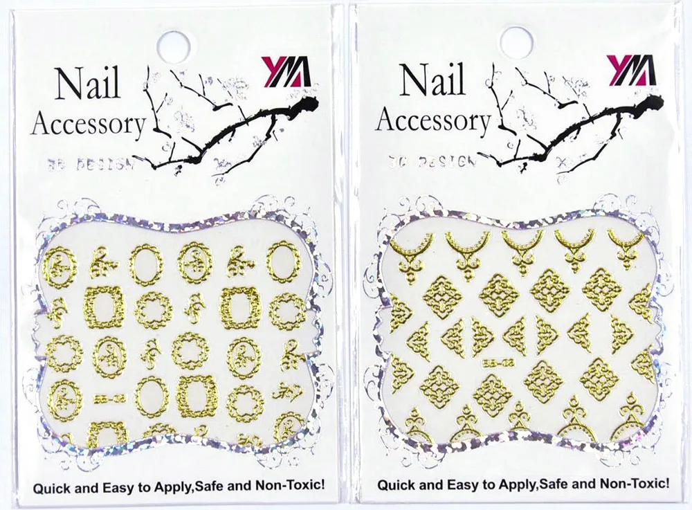 30Sheets Ultrathin 3D Nails Art Sticker Hollow Butterfly korean Wraps Tips Fingernails Accessories/BB001-30 ##30designs | Красота и