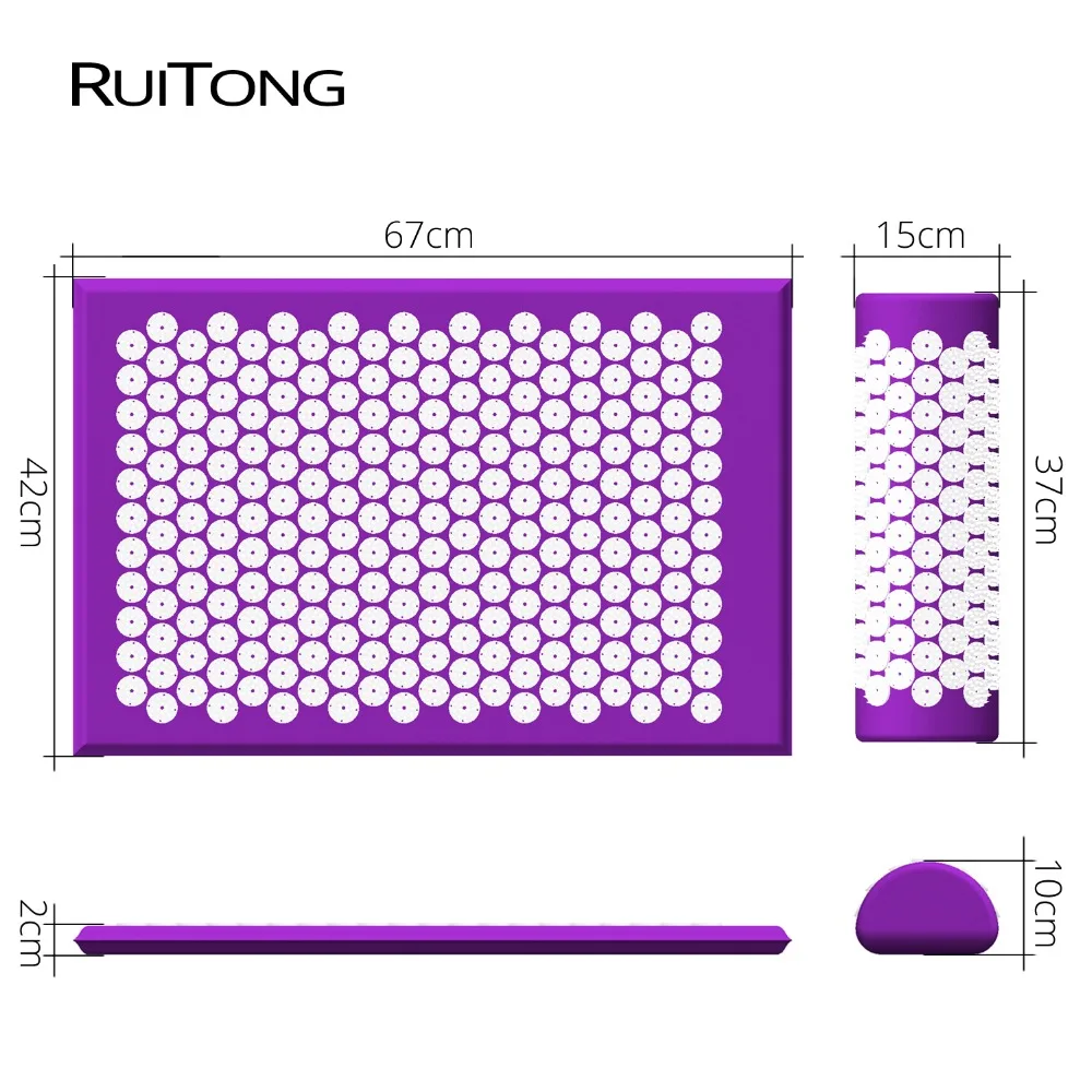 Шакти Массажная подушка для иглоукалывания эффективное облегчение боли в спине шеи Йога иглоукалывание Массажный коврик дропшиппинг